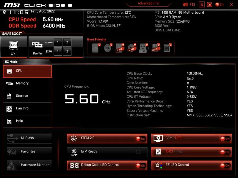 Aktualizacja BIOS MSI