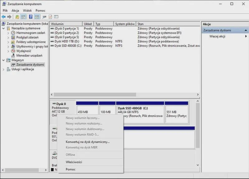 Konwersja MBR na GPT