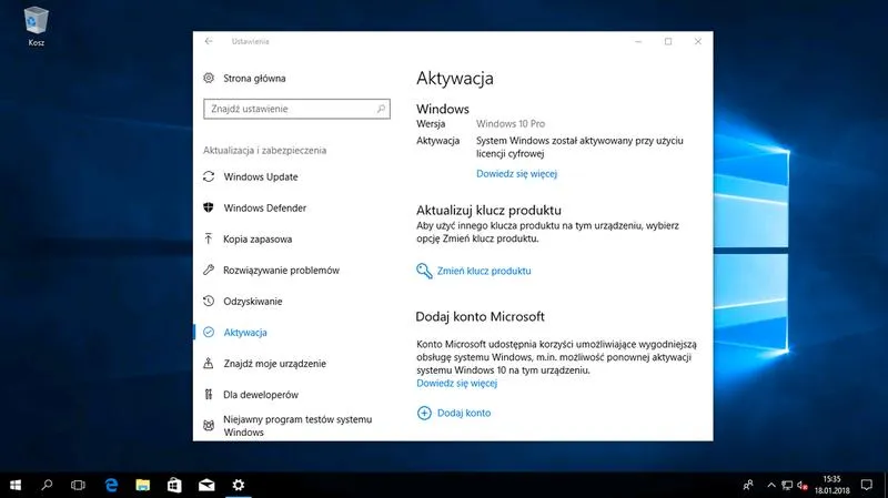 Oryginalna licencja Windows
