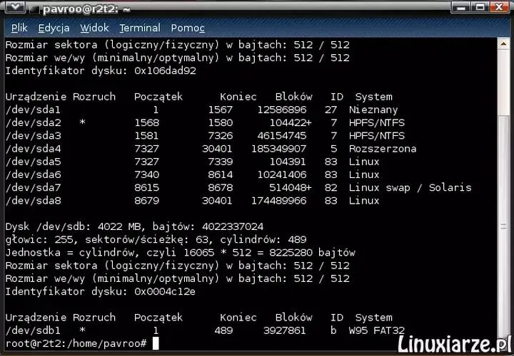 Podział dysku na partycje