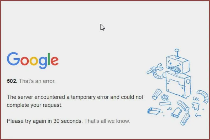 Problemy z aplikacją Google