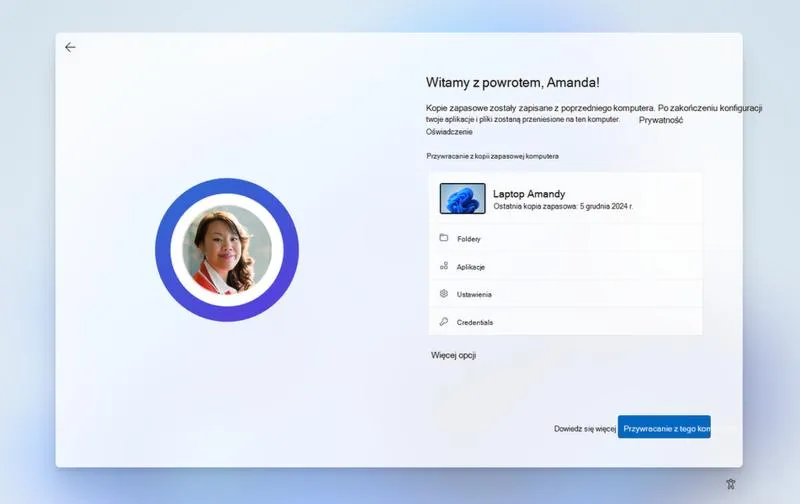 Przenoszenie aplikacji między urządzeniami