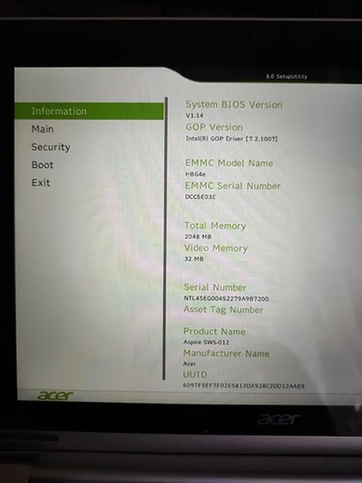 Przywracanie systemu w Acer