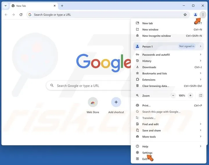 Przywracanie ustawień Google Chrome