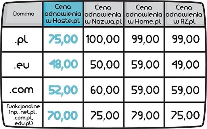 Tanie domeny i odnowienie