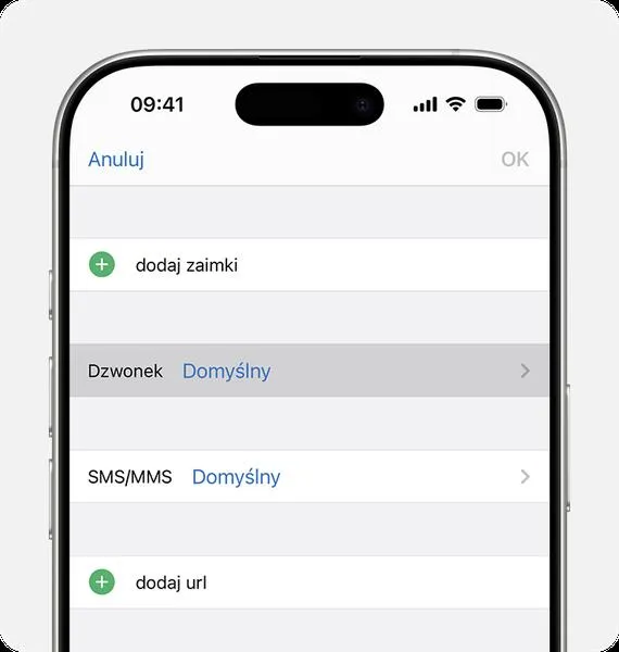 Ustawianie ulubionego dzwonka