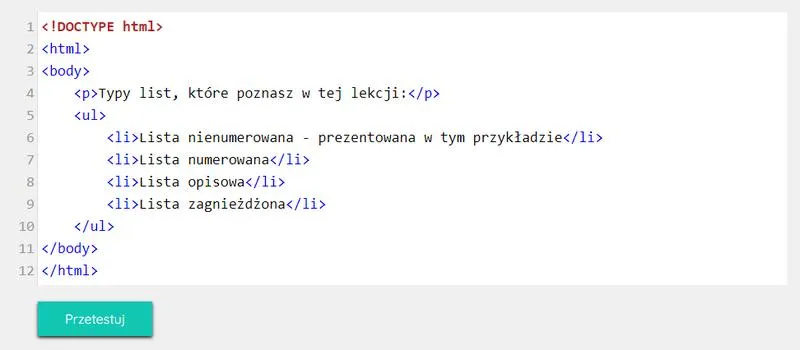 Wyświetlanie plików HTML